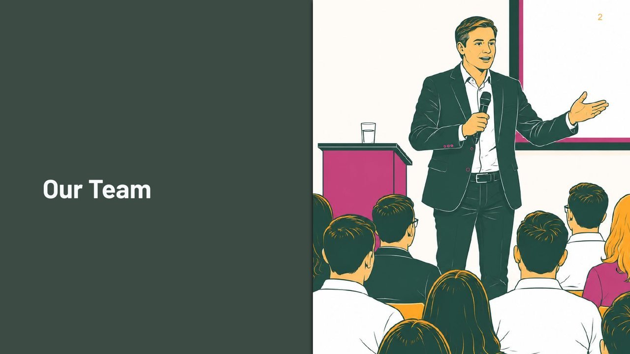 Illustration of a professional presenting to an audience